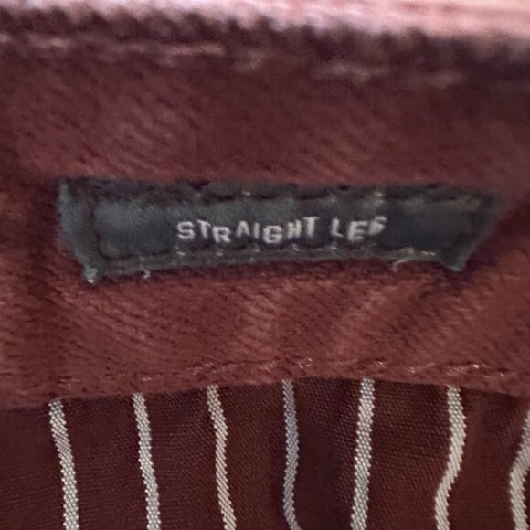 Bonobos mens Travel Jeans Straight Leg maroon red sz 33‎ x 32 preppy denim - Picture 6 of 7